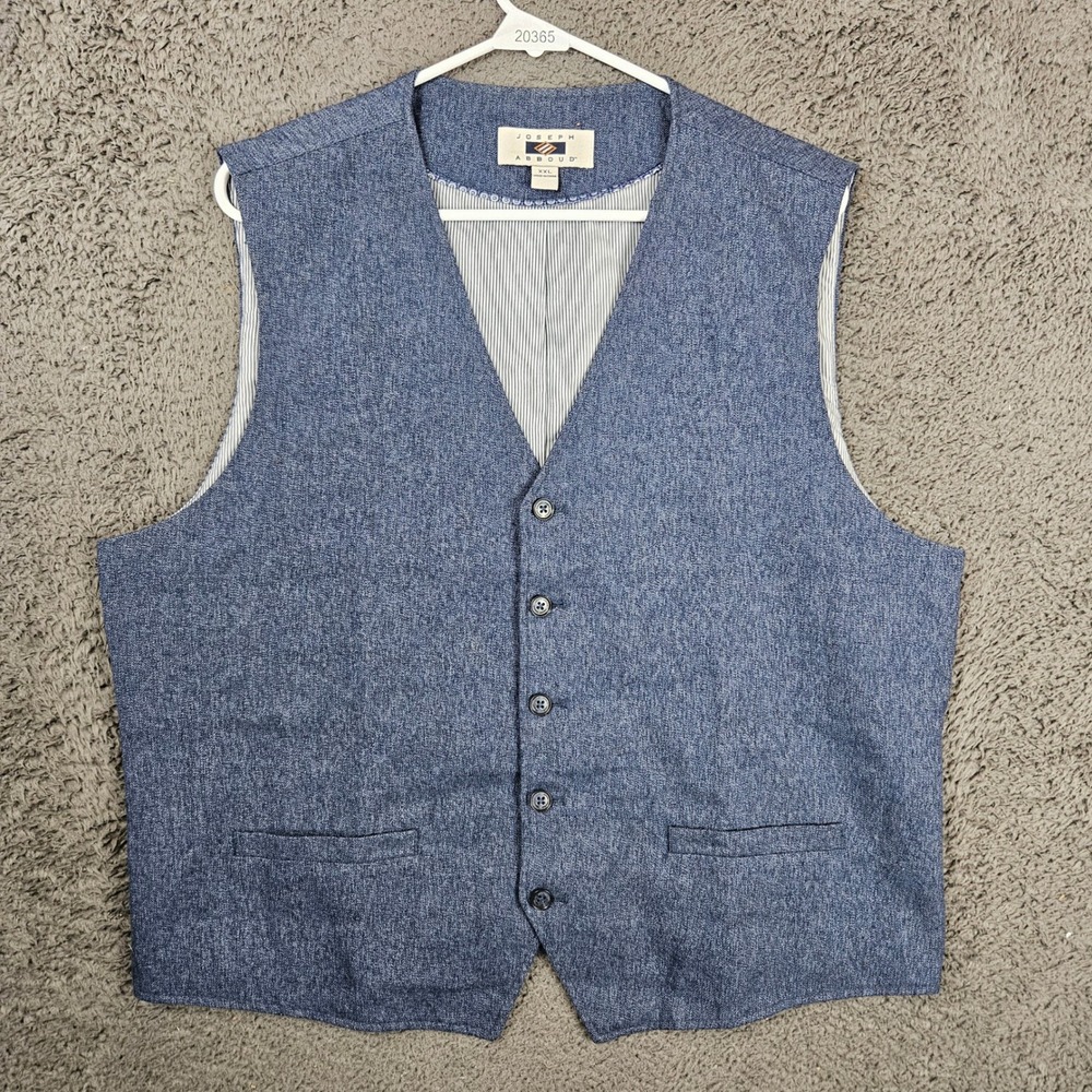 Joseph Abboud Blue Wool Blend Vest